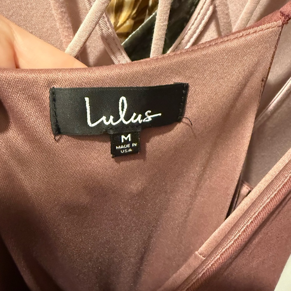 Lulu's Mauve Backless Draped Dress - Picture 3 of 3